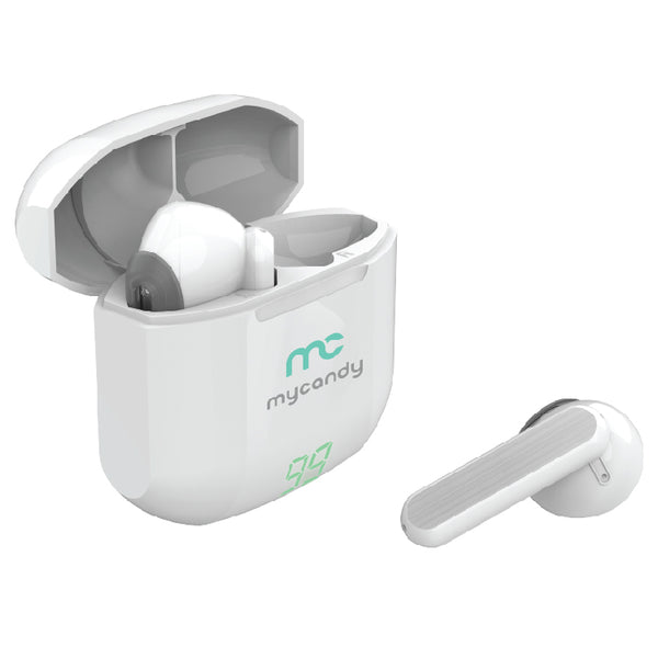 MYCANDY TWS175 TRUE WIRELESS EARBUDS WITH CHARGING CASE BATTERY INDICATOR